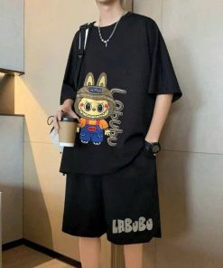 Bộ Quần áo Cotton Mềm Mịn Mát Hình Labubu Unisex – Soo1990