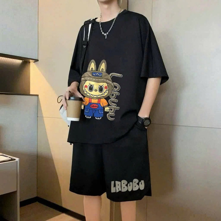 Bộ Quần áo Cotton Mềm Mịn Mát Hình Labubu Unisex – Soo1990