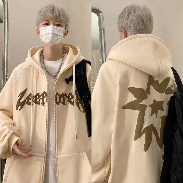 áo Khoác Form Rộng Vải Nỉ Dày Mềm Mịn In Nổi Hình độc Lưng Tay Rộng Mũ To Unisex Tp63 – Golden Dream