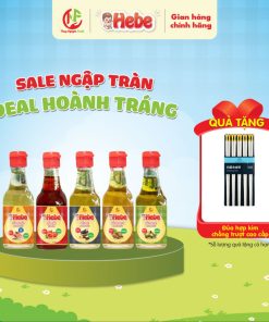 Combo 5 Dầu Olive – Cá Hồi – Dầu Mè – Dầu Gấc – Dầu óc Chó 60ml Hebe