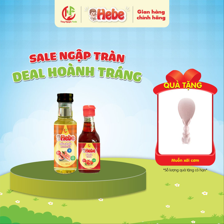 Combo 2 Dầu Cá Hồi – Dầu Gấc 60ml – 100ml Hebe