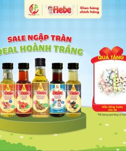 Combo 5 Dầu óc Chó – Dầu Cá Hồi – Dầu Gấc – Dầu Mè – Nước Mắm 100ml – 150ml Hebe