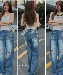 Baggy Jean ống Suông Lưng Cao B1764 – Bell22 Store
