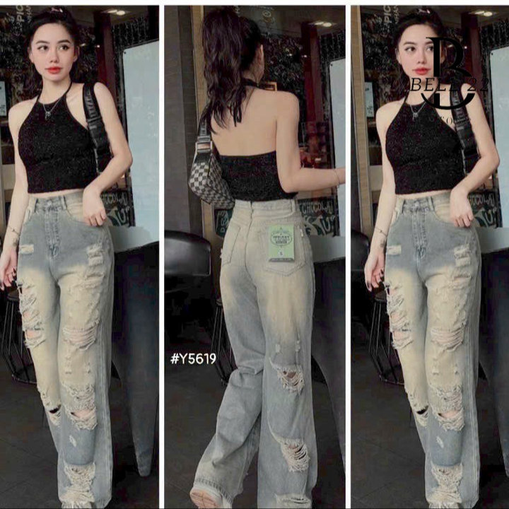 Baggy Jean ống Suông Lưng Cao B1767 – Bell22 Store