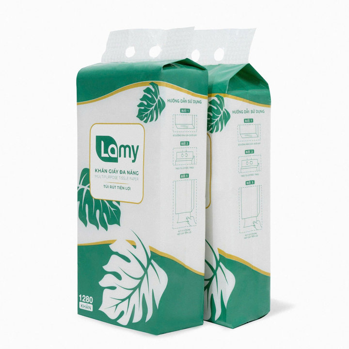 Khăn Giấy đa Năng Rút Tiện Lợi Treo Tường 1280 Tờ Tặng Thêm 120 Tờ – Ecoa001 – Zinpro