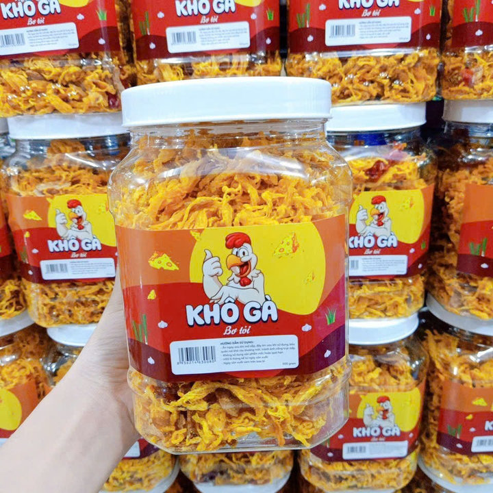Khô Gà Bơ Tỏi Xé Sợi Hủ 300gr