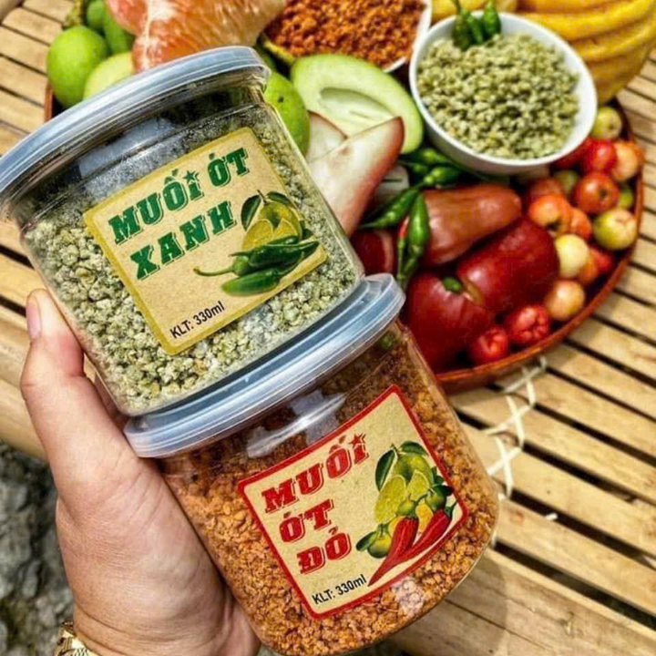 Set Muối Xanh đỏ Siêu Ngon – “cặp đôi Hoàn Hảo” Cho Món ăn Vặt – Winnie House