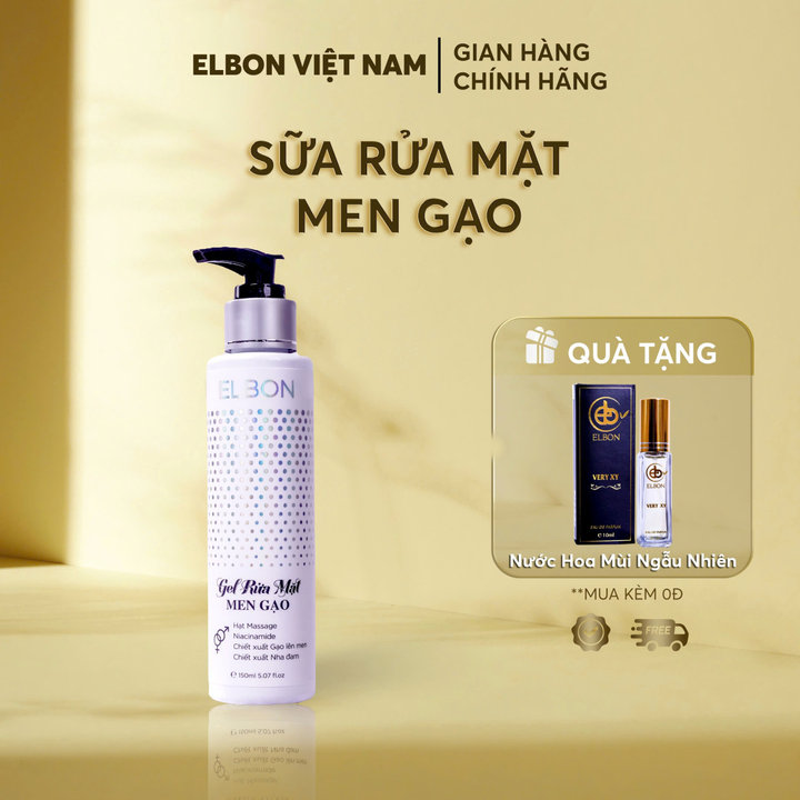 Sữa Rửa Mặt Men Gạo 150ml – Elbon