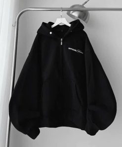 áo Khoác Nỉ Zip Unisex Form Rộng Heaven Basic Sth178-minh Hà House