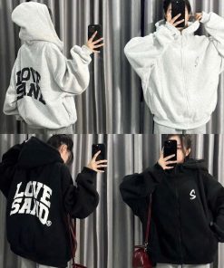 áo Khoác Zip Nỉ Nam Nữ S Love áo Hoodie Nỉ Bông From Rộng Nón To 2 Lớp Unsiex Siêu Hot Mẫu Mới – Tp98