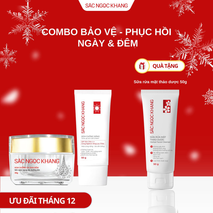 Combo Kem Dưỡng Da Ban đêm 30g + Kem Chống Nắng Sa Mạc – Sắc Ngọc Khang