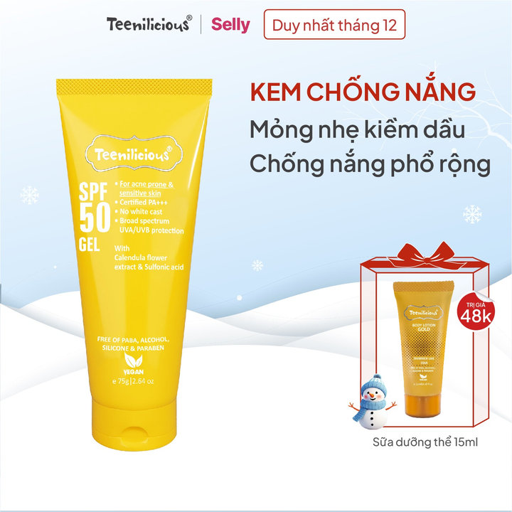 Kem Chống Nắng Teenilicious Spf 50 Gel (tuýp 75g)