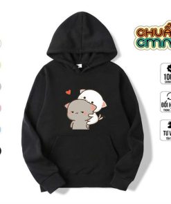 áo Khoác Nỉ Hoodie 2 Mèo Cute Nam Nữ. Chất Nỉ Lót Bông. Hàng Y Hình
