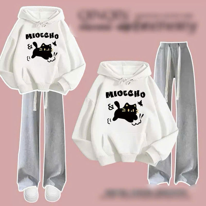 Tổng Hợp Các Sét Quần ống Rộng Dây To+ áo Hoodie Mũ 2 Lớp