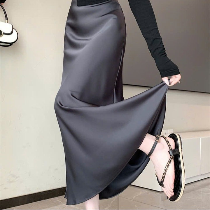Chân Váy Phi Lụa ôm Suông đuôi Cá – Hoàng Mai Fashion