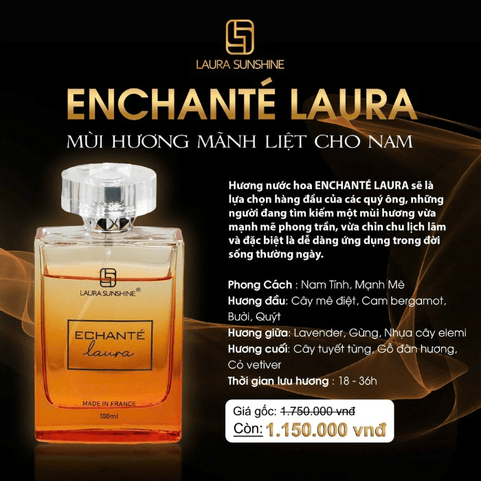 Laura Sunshine-nước Hoa Nam No.10 Enchanté Laura 100ml