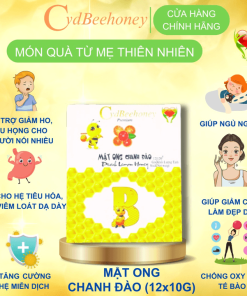 Hộp Mật Ong Chanh đào 12x10g – Cvdbeehoney