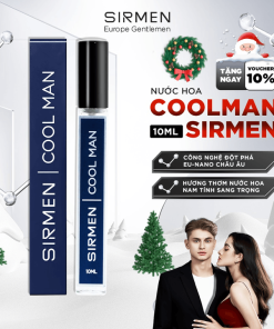 Nước Hoa Nam Sirmen Cool Man Eau De Parfum Châu âu Europe Gentlemen Cao Cấp Chai 10ml Thơm Thanh Mát, Trẻ Trung, Năng động