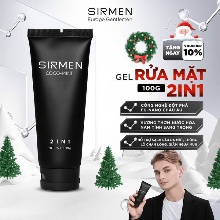 Sữa Rửa Mặt Nam 2 In 1 Nguyên Liệu Châu âu Sirmen Europe Gentlemen Cao Cấp 100g Chiết Xuất Tự Nhiên Công Nghệ Eu-nano – Sirmen