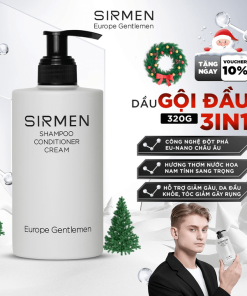 Dầu Gội Nam 3 In 1 Hương Nước Hoa Châu âu Sirmen Europe Gentlemen Cao Cấp 320g Giúp Sạch Da đầu, Tóc Chắc Khoẻ Chiết Xuất Bằng Công Nghệ Eu-nano đậm đặc Gấp 2 Lần