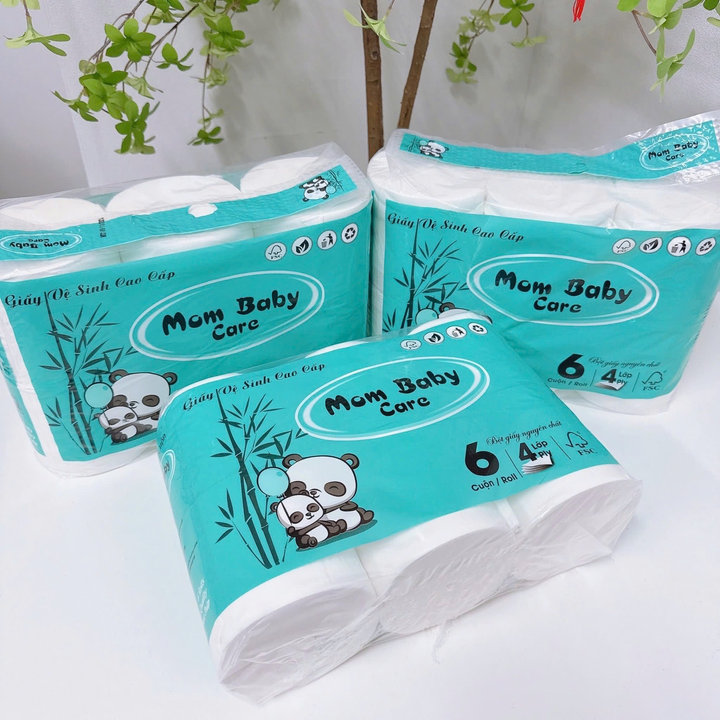 Túi 6 Cuộn Giấy Vệ Sinh Mom Baby Xanh – Gdn