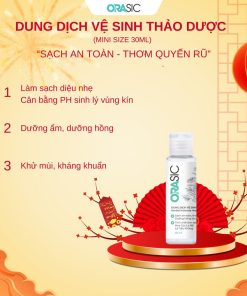 Dung Dịch Vệ Sinh Phụ Nữ Thảo Dược Orasic 30g (size Du Lịch) – Sắc Ngọc Khang