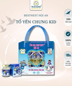 [mua 1 Tặng 1] Yến Sào Bestnest Hội An – Tổ Yến Chưng Sẵn Kid’s 18%- Hộp Quai Xách 6 Hũ X 70ml