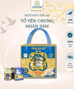 [mua 1 Tặng 1] Yến Sào Bestnest Hội An – Tổ Yến Chưng Sẵn Nhân Sâm 18% – Hộp Quai Xách 6 Hũ X 70ml