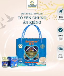 [mua 1 Tặng 1] Yến Sào Bestnest Hội An – Tổ Yến Chưng Sẵn đường ăn Kiêng 18% – Hộp Quai Xách 6 Hũ X 70ml