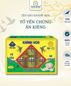 [mua 2 Tặng 1] Yến đảo Khánh Hòa -tổ Yến Chưng Sẵn ăn Kiêng 25% – Hộp Quà 6 Hũ X 70ml