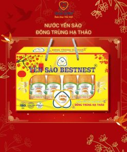 [mua 2 Tặng 1] Nước Yến Sào Bestnest – Vị đông Trùng Hạ Thảo – Hộp Quà 6 Chai X 180ml