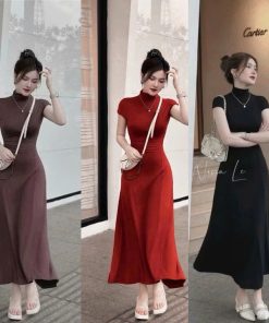 đầm Zip Cổ Lọ Form Dài – Lê Phương Boutique
