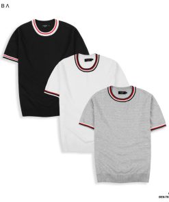 áo Len Tay Ngắn 02ap1027 Form Slimfit- Akuba