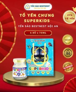 Yến Sào Bestnest Hội An – Yến Sào Chưng Sẵn Superkid’s 21% – Hộp 4 Hũ X 70ml