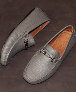 Giày Moccasin Da Bò Tự Nhiên Michilux Cshm0 – Màu Xám