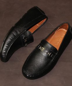 Giày Moccasin Da Bò Tự Nhiên Michilux Cshm0 – Màu đen