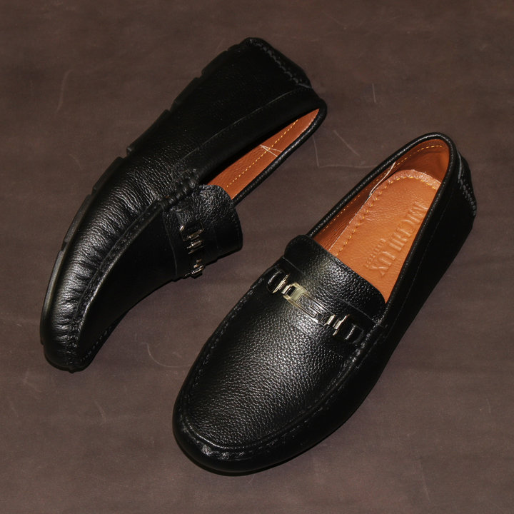 Giày Moccasin Da Bò Tự Nhiên Michilux Cshm0 – Màu đen