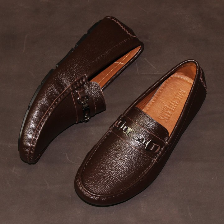 Giày Moccasin Da Bò Tự Nhiên Michilux Cshm0 – Màu Nâu
