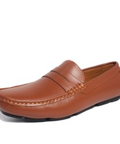 Giày Moccasin Da Bò Tự Nhiên Michilux Ciems – Màu Bò