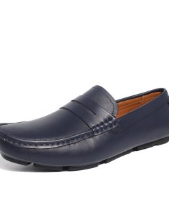 Giày Moccasin Da Bò Tự Nhiên Michilux Ciems – Màu Navy