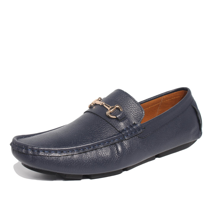 Giày Moccasin Da Bò Tự Nhiên Michilux Ciehm – Màu Navy