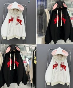 áo Khoác Hoodie Nữ Có Mũ Tai Thỏ Siêu đáng Yêu Chống Nắng – Htm Fashion