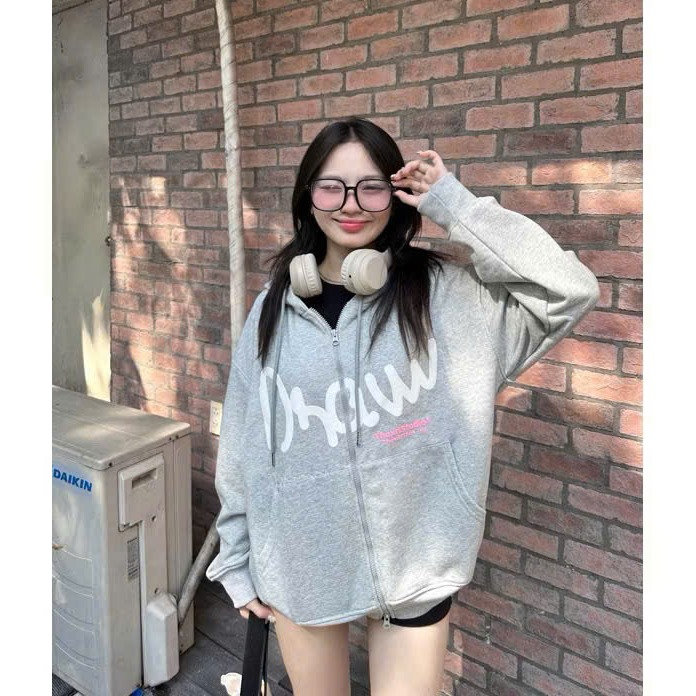 áo Khoác Nỉ Dây Kéo Unisex Nam Nữ In Nổi Chữ Draw From Rộng Mũ To Tp80 – Golden Dream