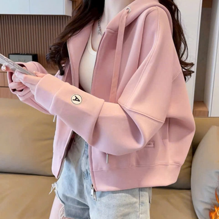 áo Khoác Nỉ Form Lửng Nữ Vải Nỉ Dày Dặn Thêu Chữ A Tay Siêu Xinh Ut66 – Phương Store