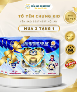 [mua 2 Tặng 1] Yến Sào Bestnest Hội An – Tổ Yến Chưng Sẵn Kid’s 18% – Hộp Quà 6 Hũ X 70ml