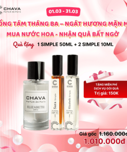 [Combo Quà Tặng] 1 Nước Hoa Simple 50Ml + 2 Nước Hoa Simple 10Ml – Chava