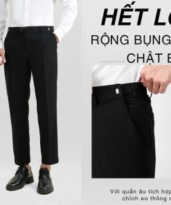 Quần âu Sidetab Nam Qas02 Quần âu Tăng Cạp Chất Vải Cotton Chéo Cao Cấp Form Dáng Trẻ Trung, Năng động- Tuto5