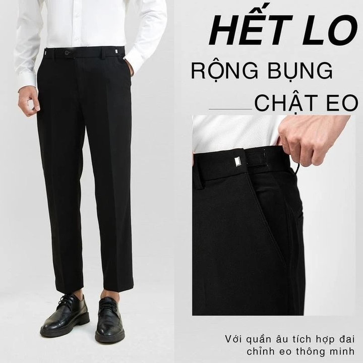 Quần âu Sidetab Nam Qas02 Quần âu Tăng Cạp Chất Vải Cotton Chéo Cao Cấp Form Dáng Trẻ Trung, Năng động- Tuto5