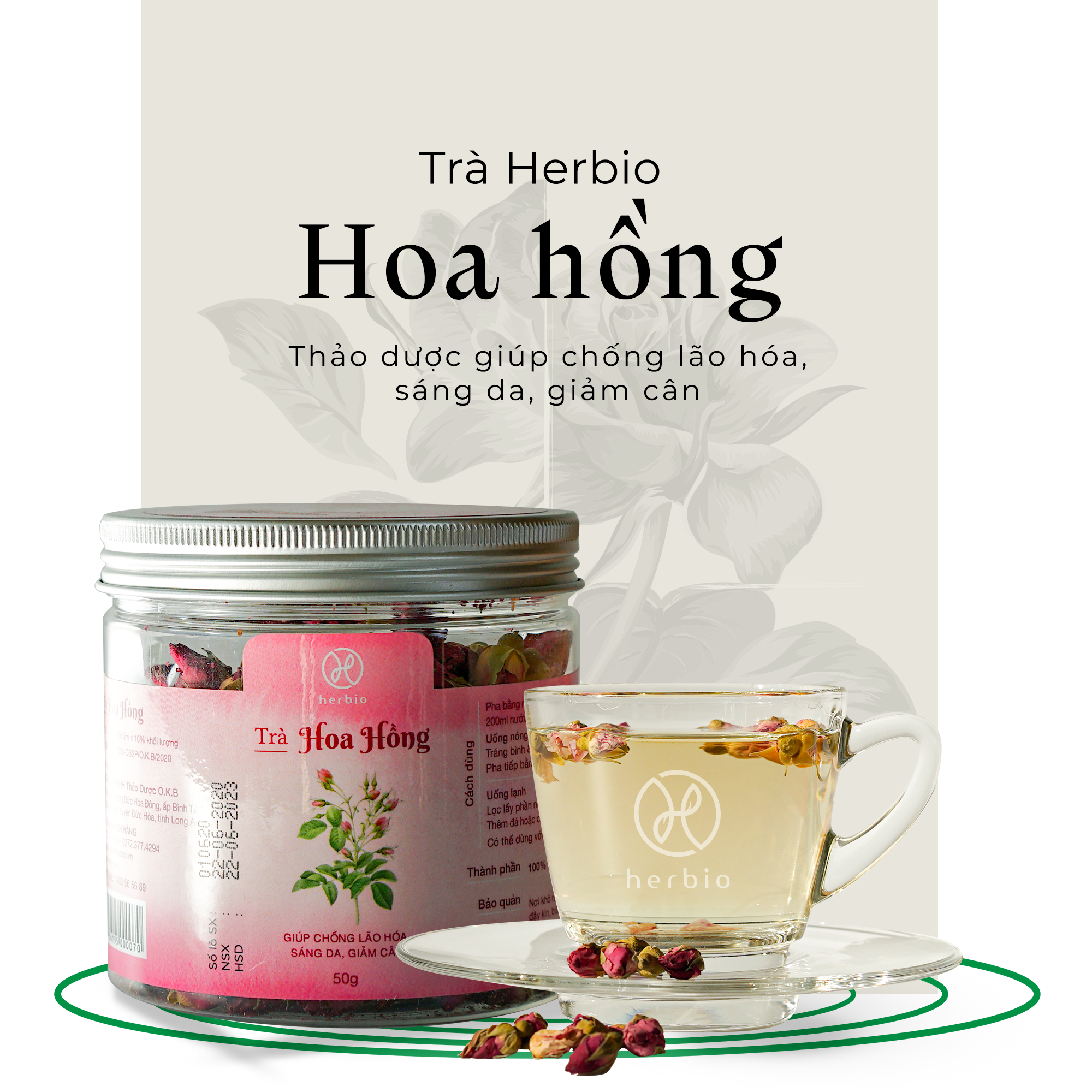 Trà Hoa Hồng 50g – Herbio