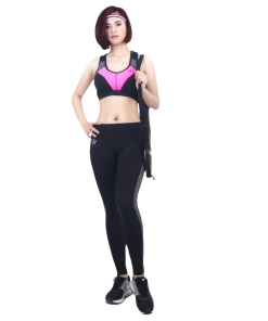 Bộ Tập Thể Thao Nữ Quần Dài Lưới áo Bra Phối Màu Dd201 Màu Hồng – Ansa Sport